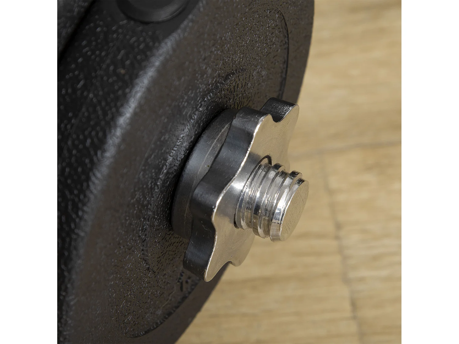 Set 2 manubri pesi da 20kg totali con 8 dischi in acciaio e pp nero