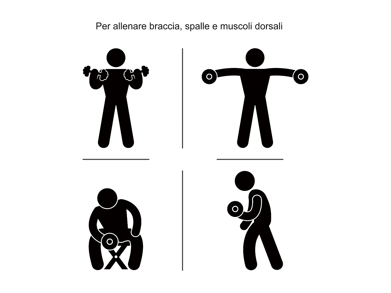 Set 2 Manubri 30kg Totali con 12 Dischi in Acciaio