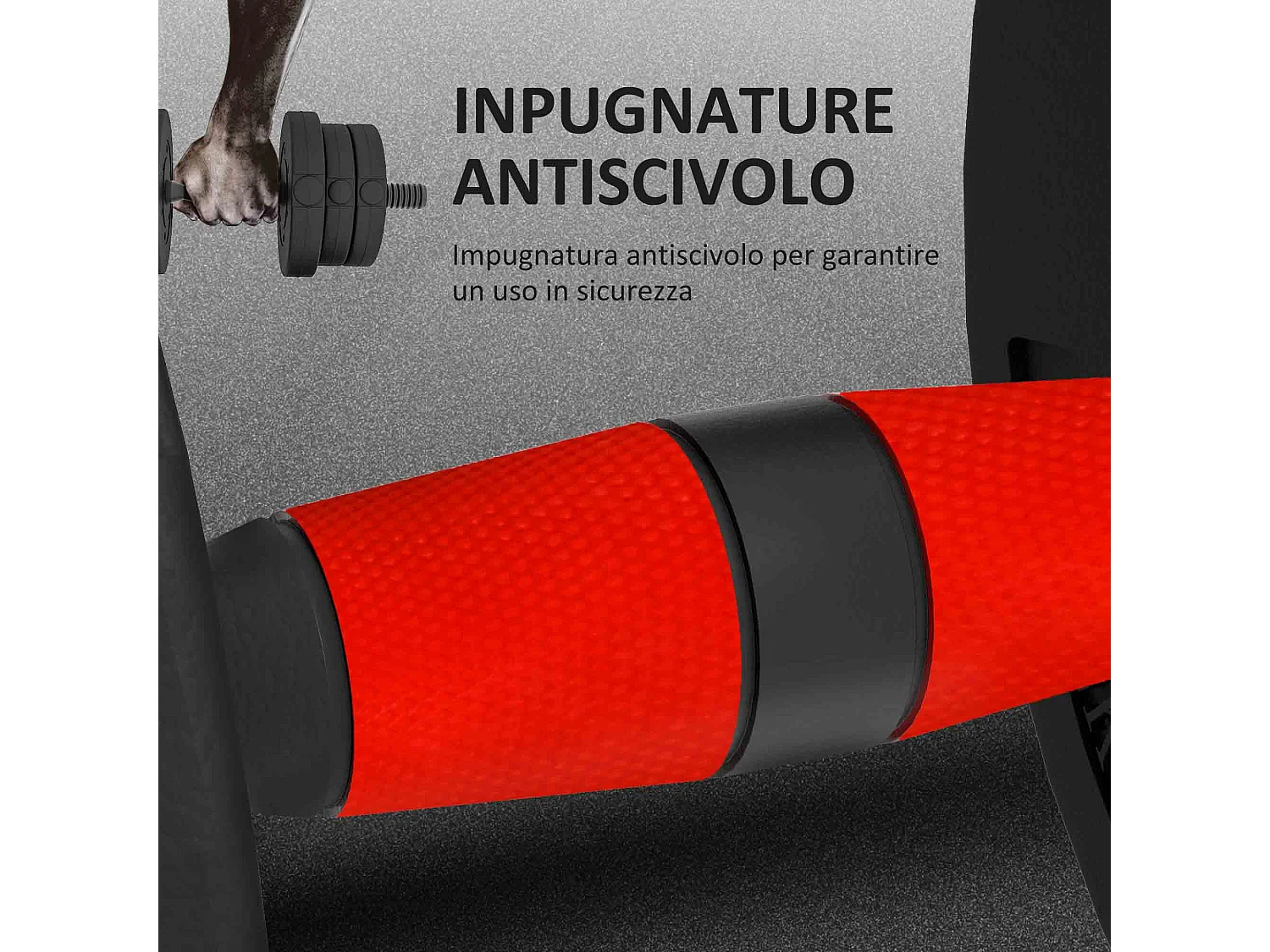 Set 2 manubri con 12 dischi pesi da 20 kg totali e connettore nero