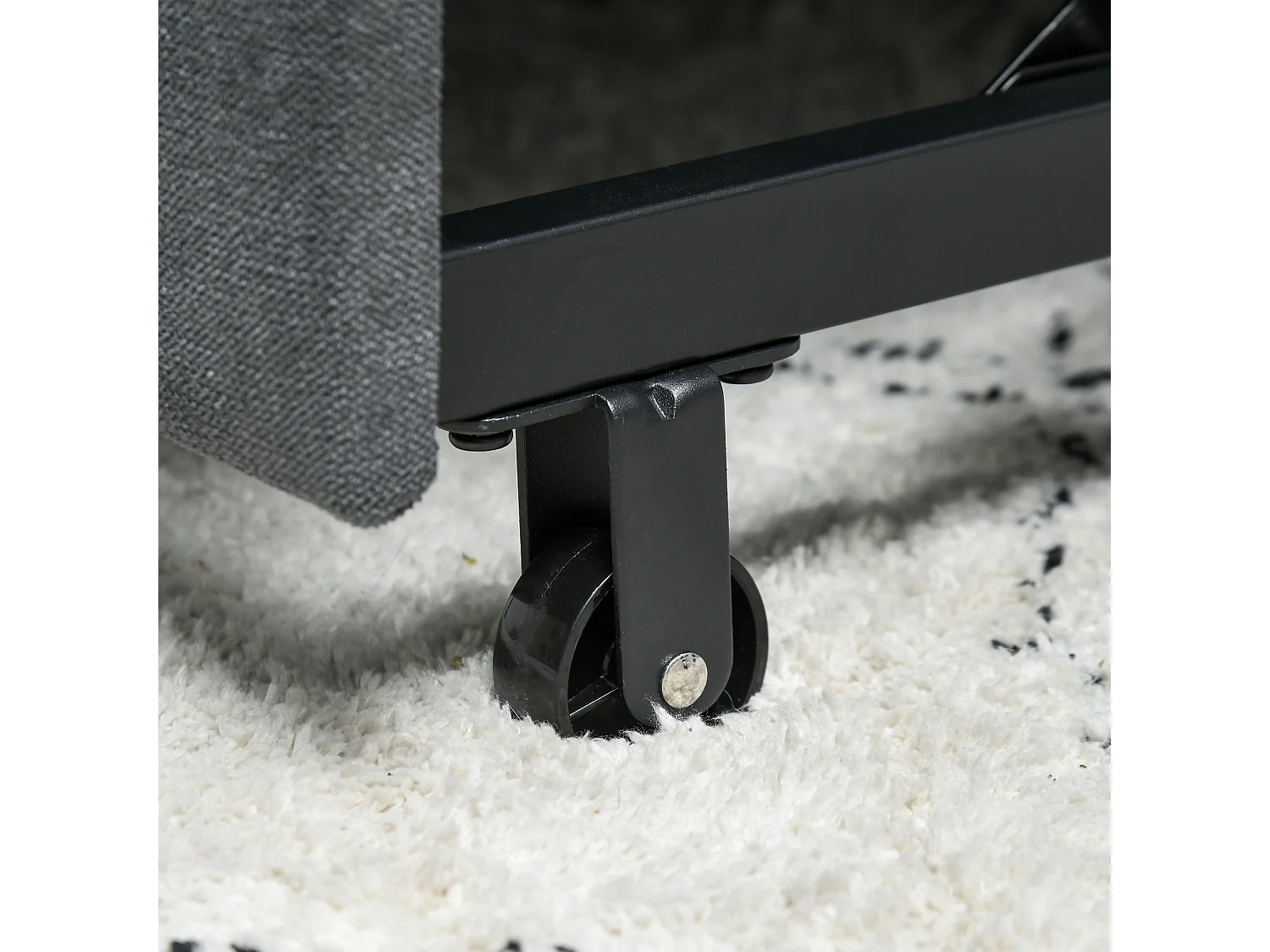 Divano letto clic clac con schienale regolabile 148x87x88 cm grigio