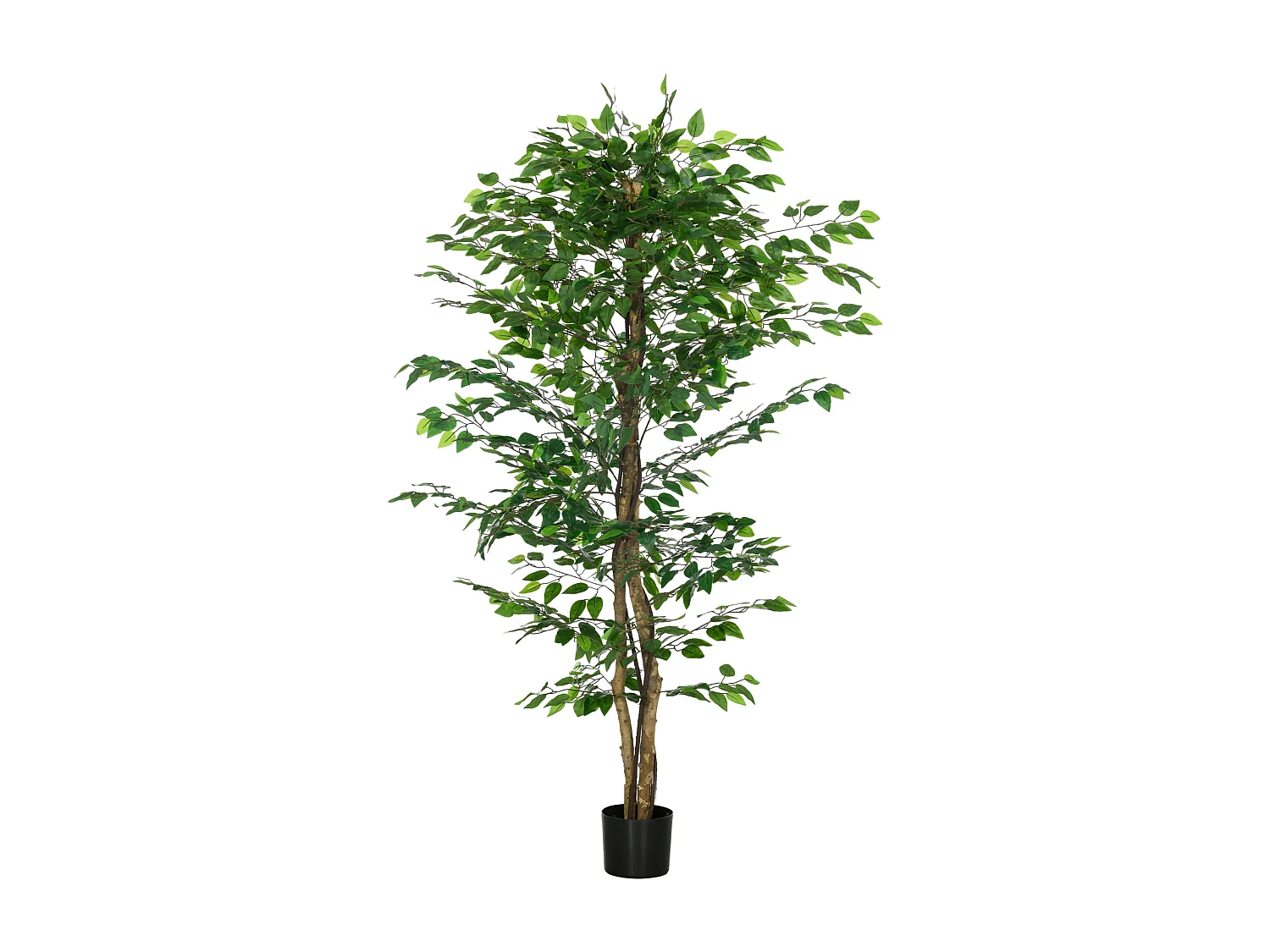Pianta di ficus artificiale da 180 cm per interni ed esterni con vaso
