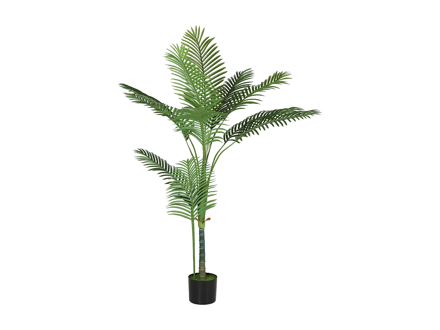 Pianta finta di palma areca per interni alta 150 cm con vaso