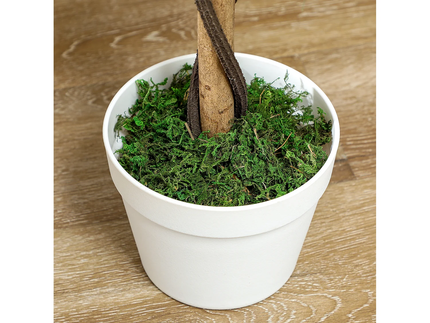 Pianta finta di rosa da 21 fiori Ø18x90 cm arancione con vaso