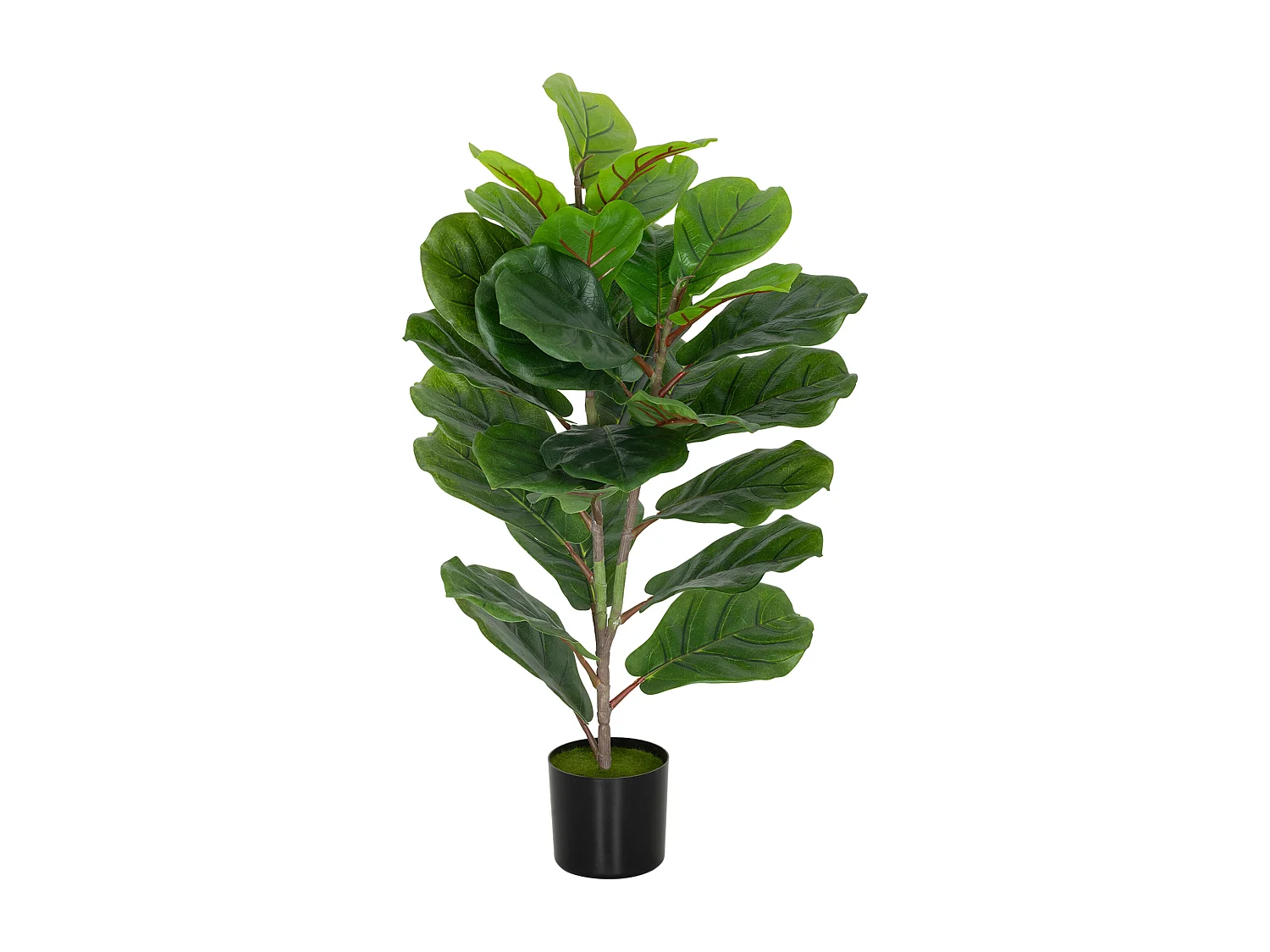 Pianta finta di ficus lyrata per interni alta 80 cm con vaso