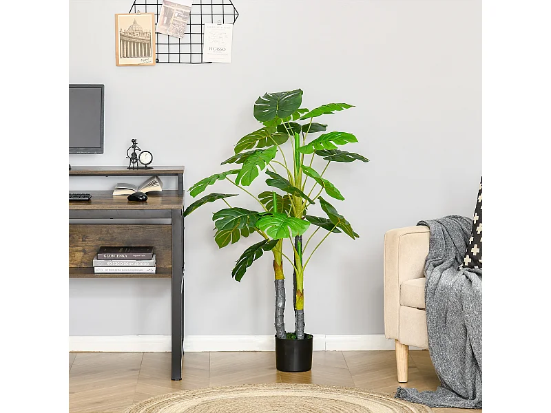 Monstera pianta artificiale per interno ed esterno 120cm