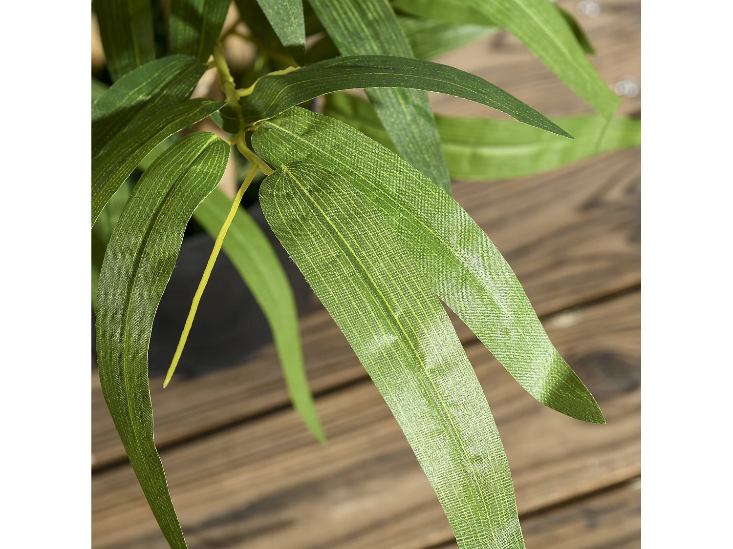 Pianta di bambu artificiale da 60 cm con vaso in cemento Ø15x12.5 cm