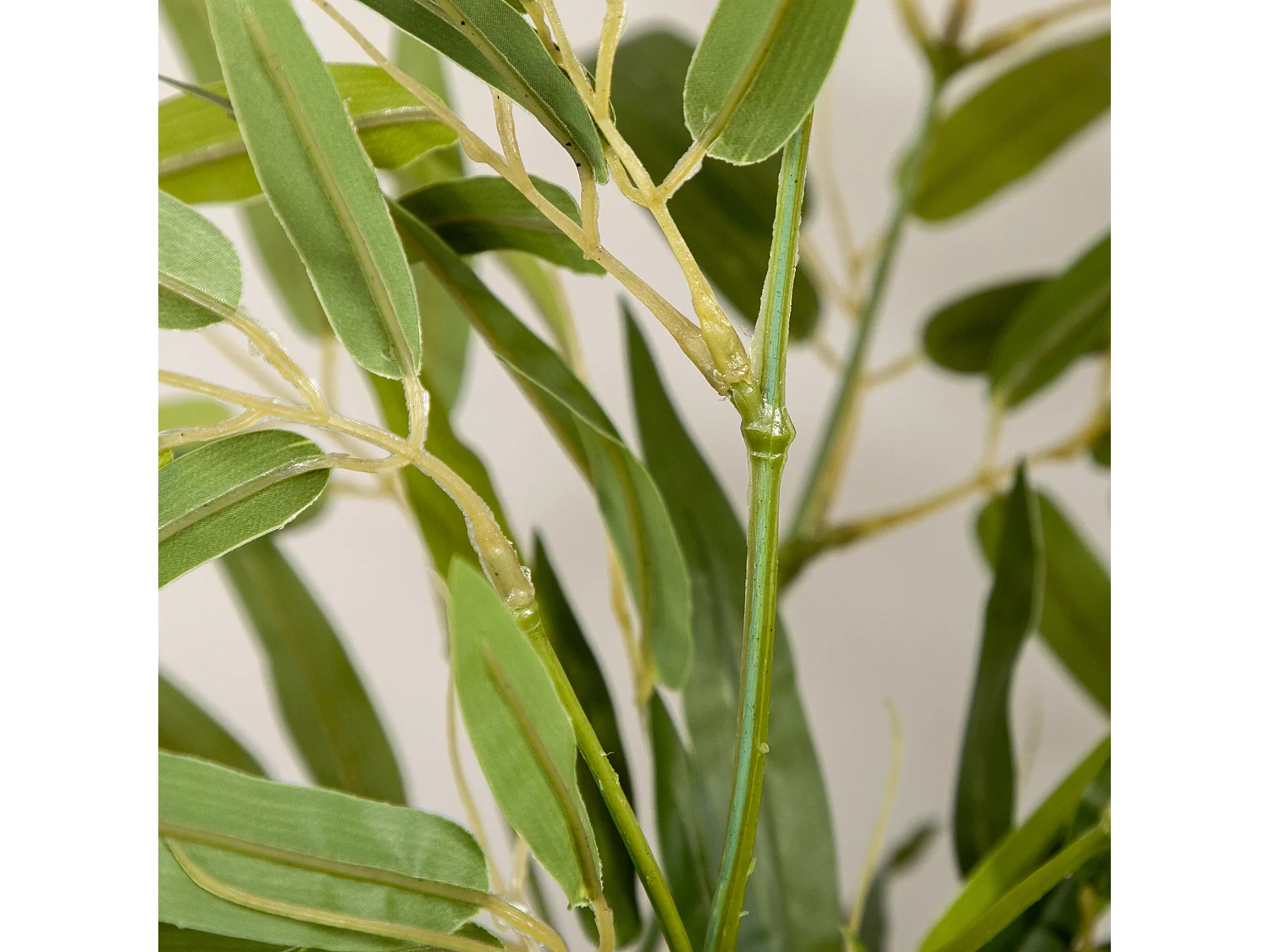 Pianta di bambu artificiale da 90 cm con vaso in cemento Ø15x12.5 cm