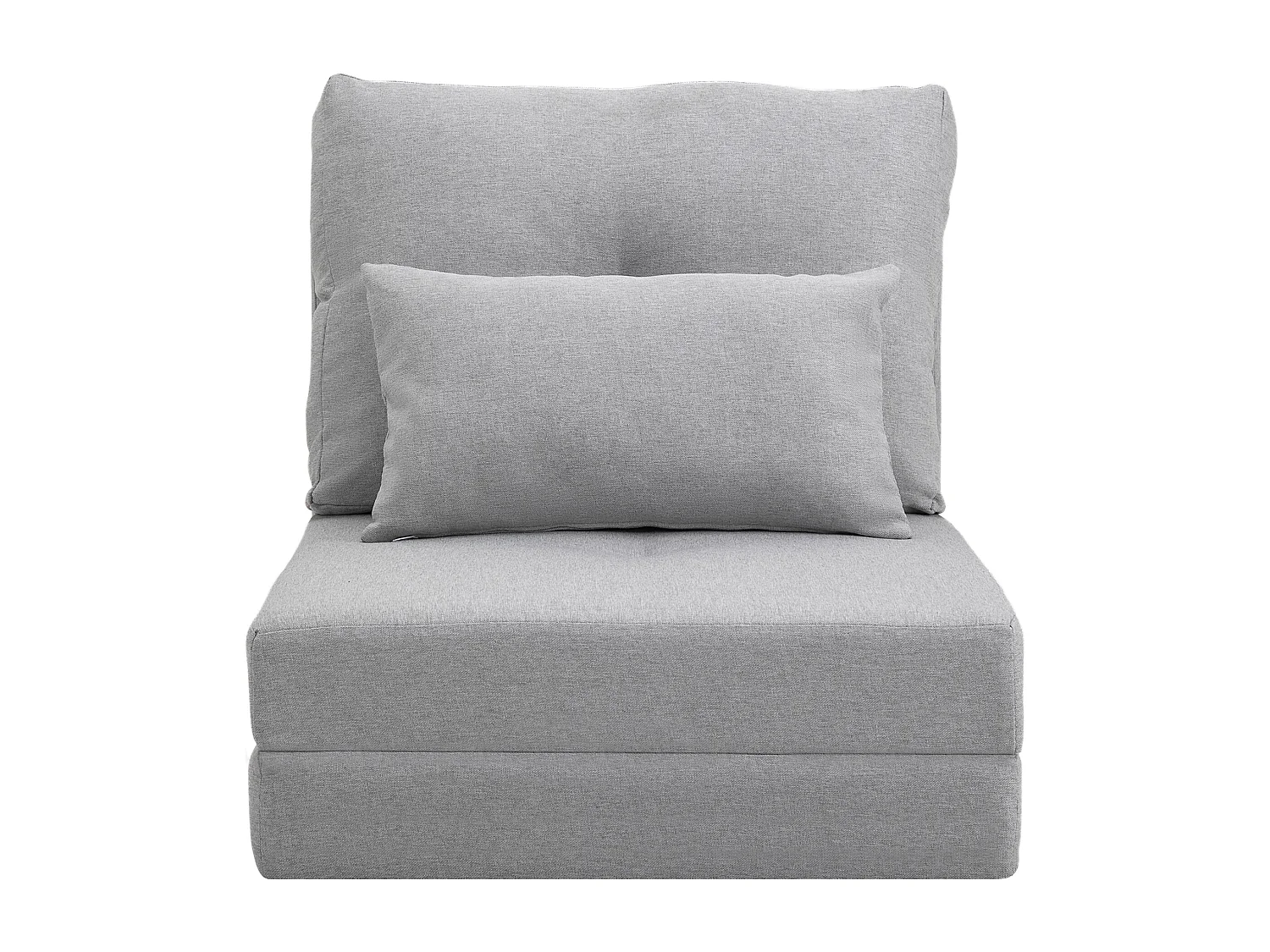 Poltrona letto 3 in 1 chaise longue e divano da terra grigio chiaro