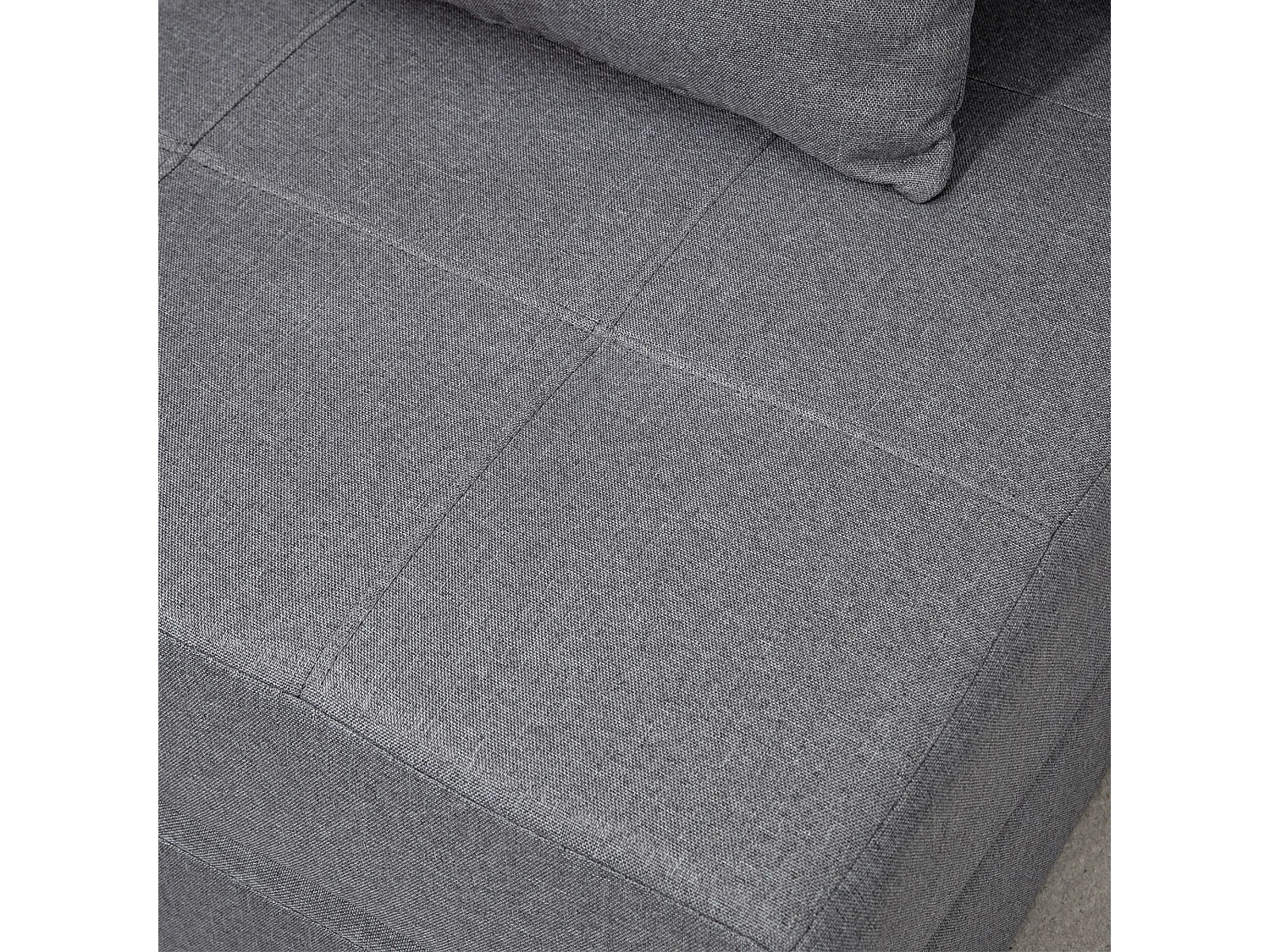 Poltrona letto da terra pieghevole con cuscino incluso grigio