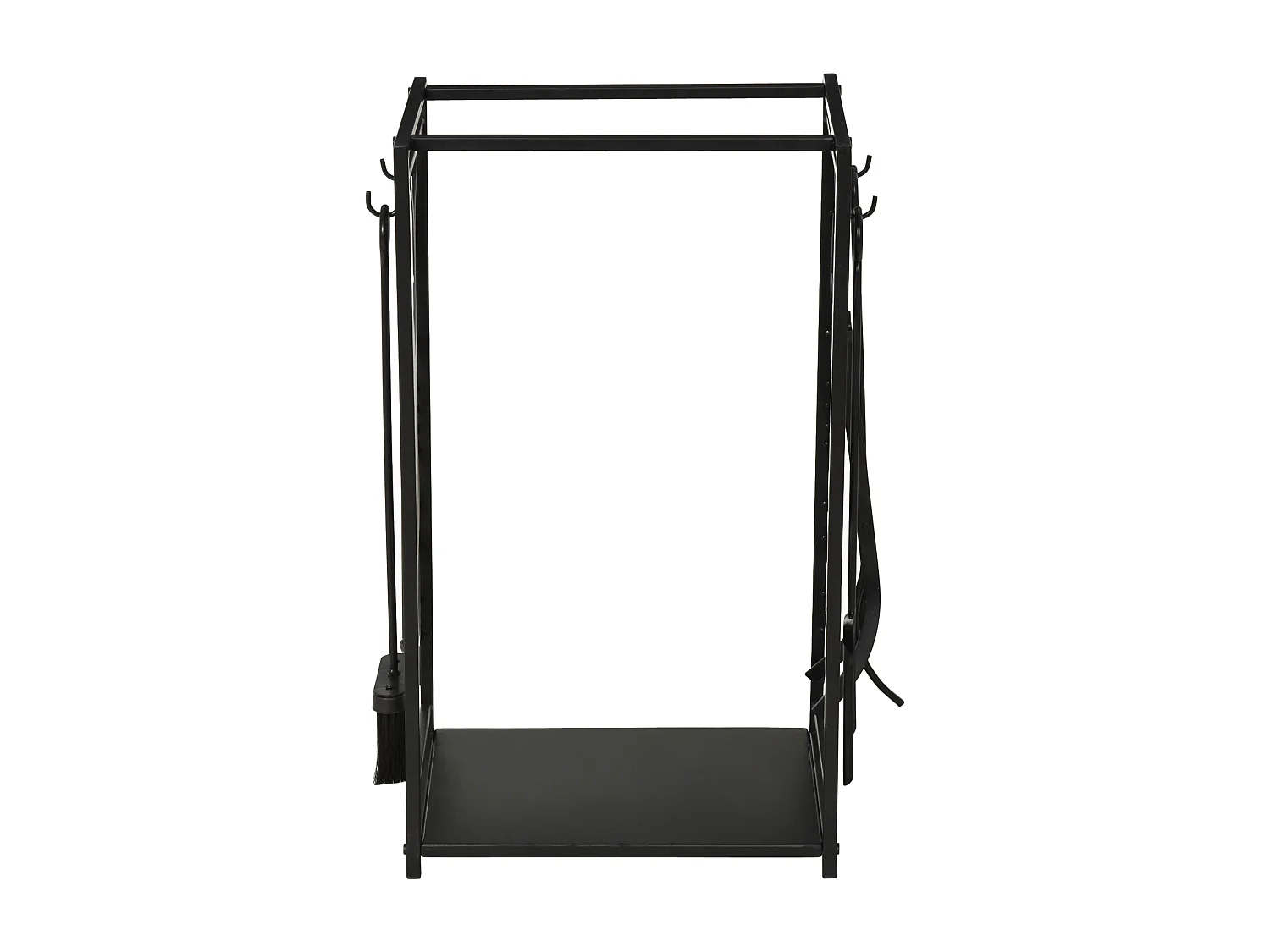 Porta legna per interni ed esterni con design elegante e 4 attrezzi