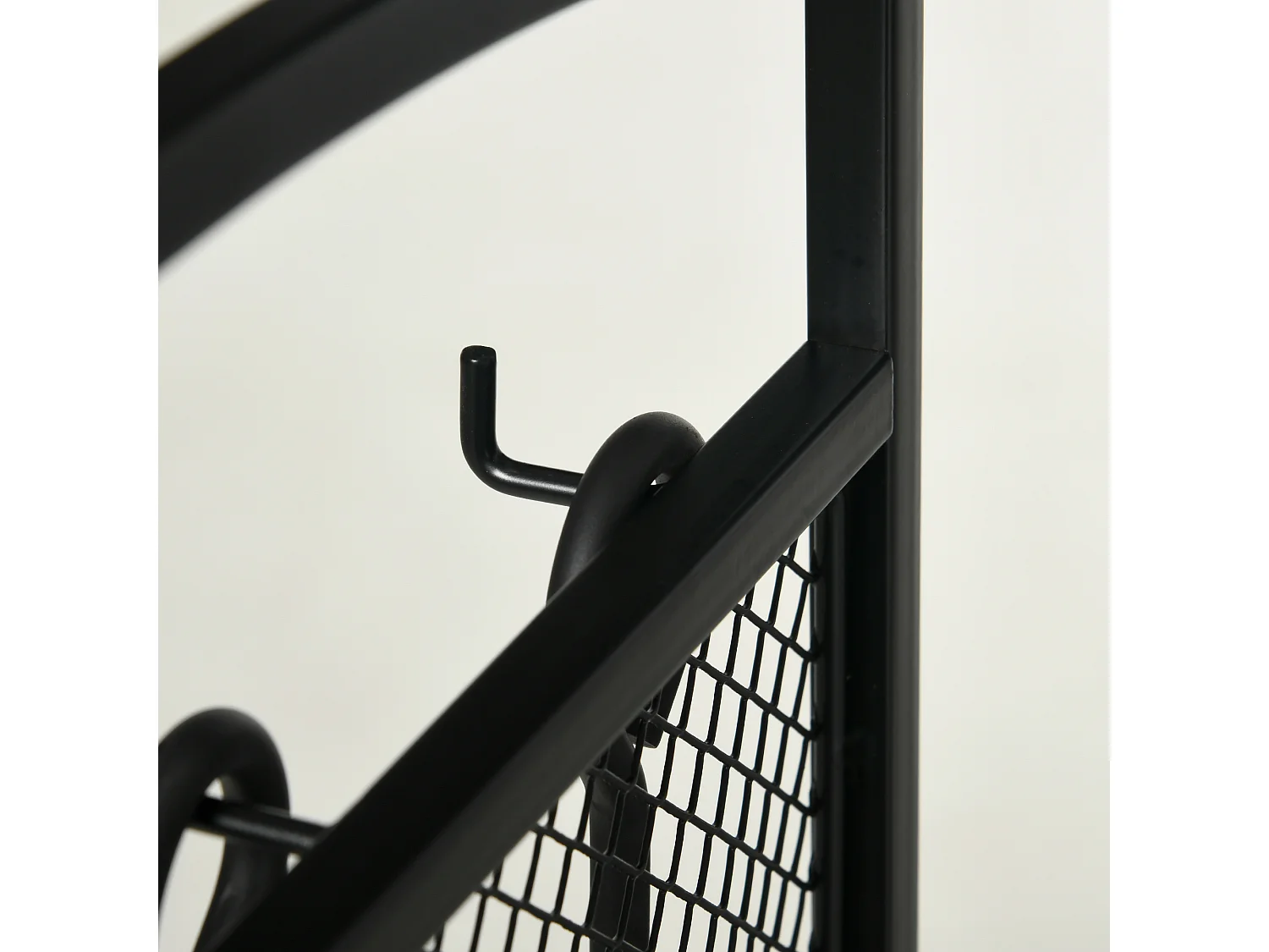 Portalegna in metallo per interno esterno con 4 attrezzi