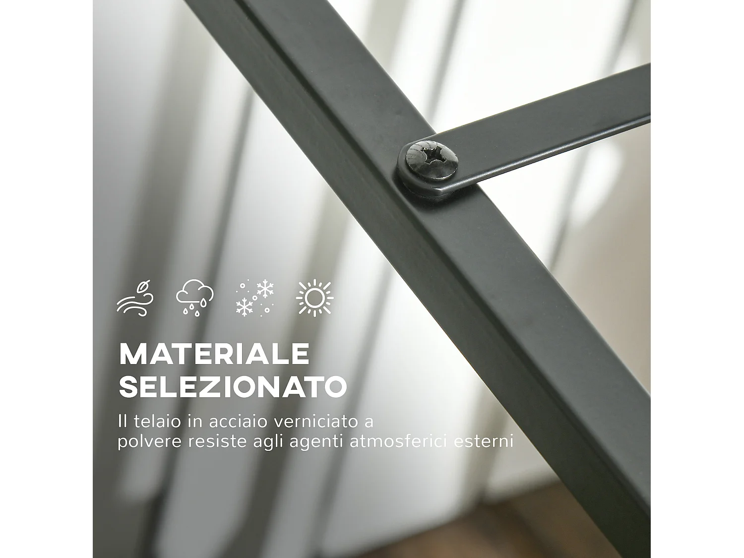 Outsunny Scaffale Portalegna da Interno ed Esterno in Acciaio Nero