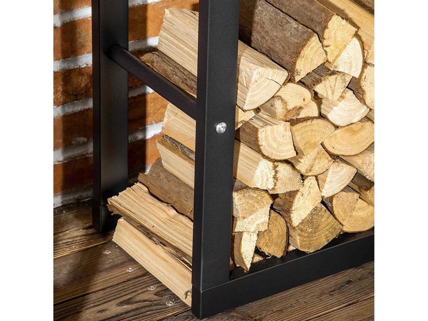 Porta legna da esterno e interno ferro con portata 100kg