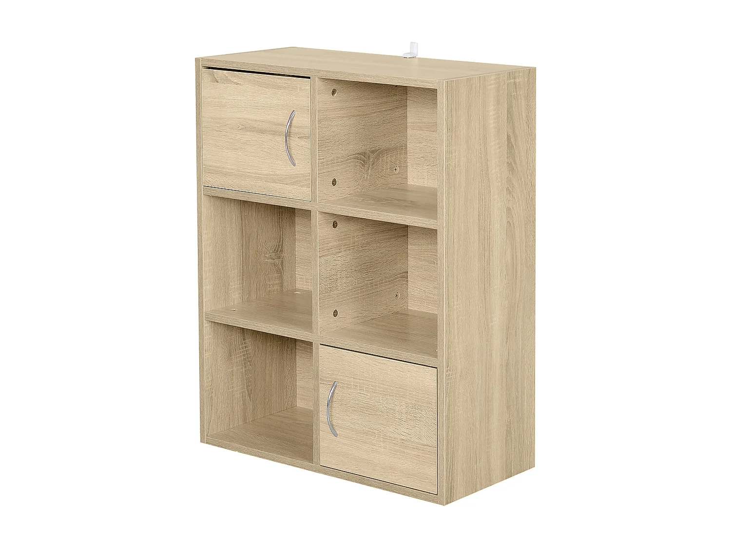 Mobile libreria con 3 ripiani e 4 scomparti in legno