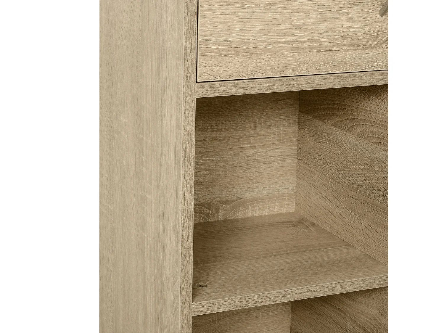 Mobile libreria con 3 ripiani e 4 scomparti in legno