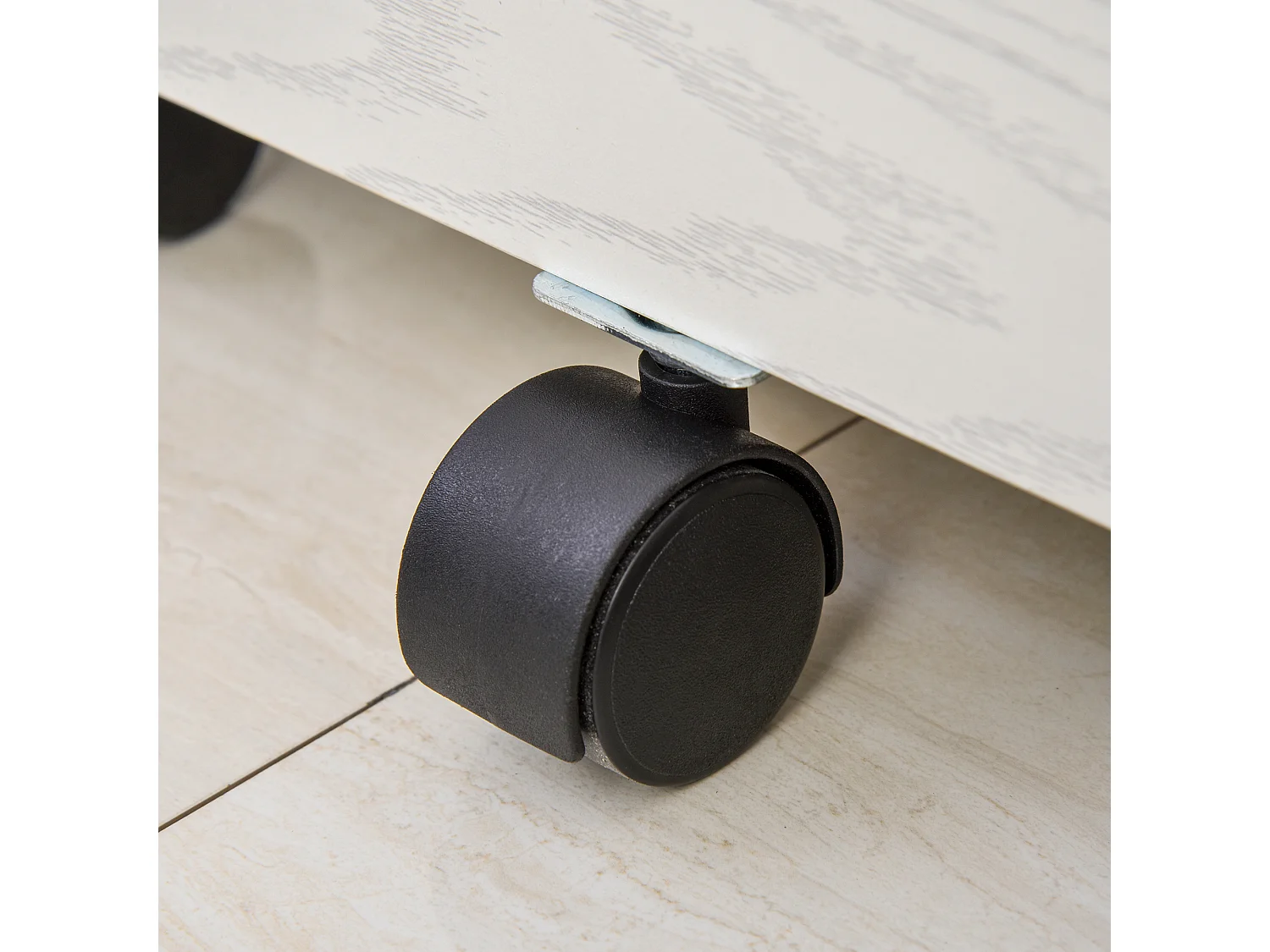 Cassettiera portadocumenti per ufficio a 2 cassetti e serratura bianco