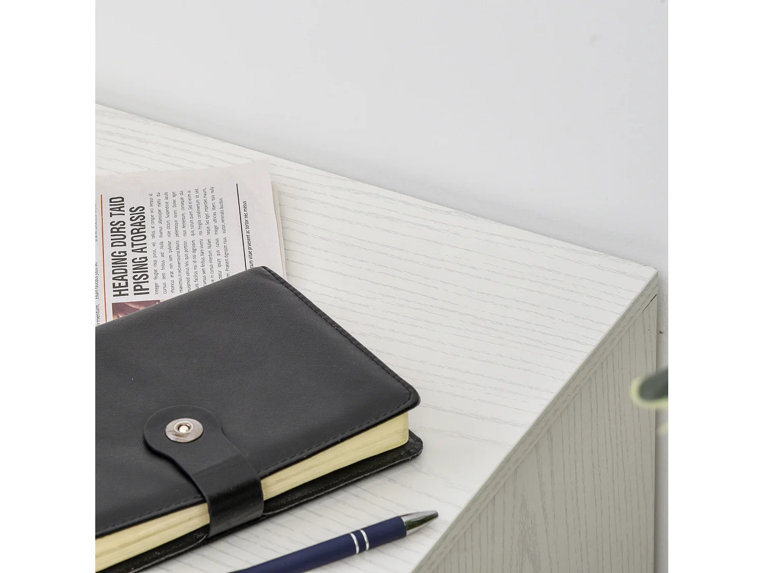 Cassettiera portadocumenti per ufficio a 2 cassetti e serratura bianco