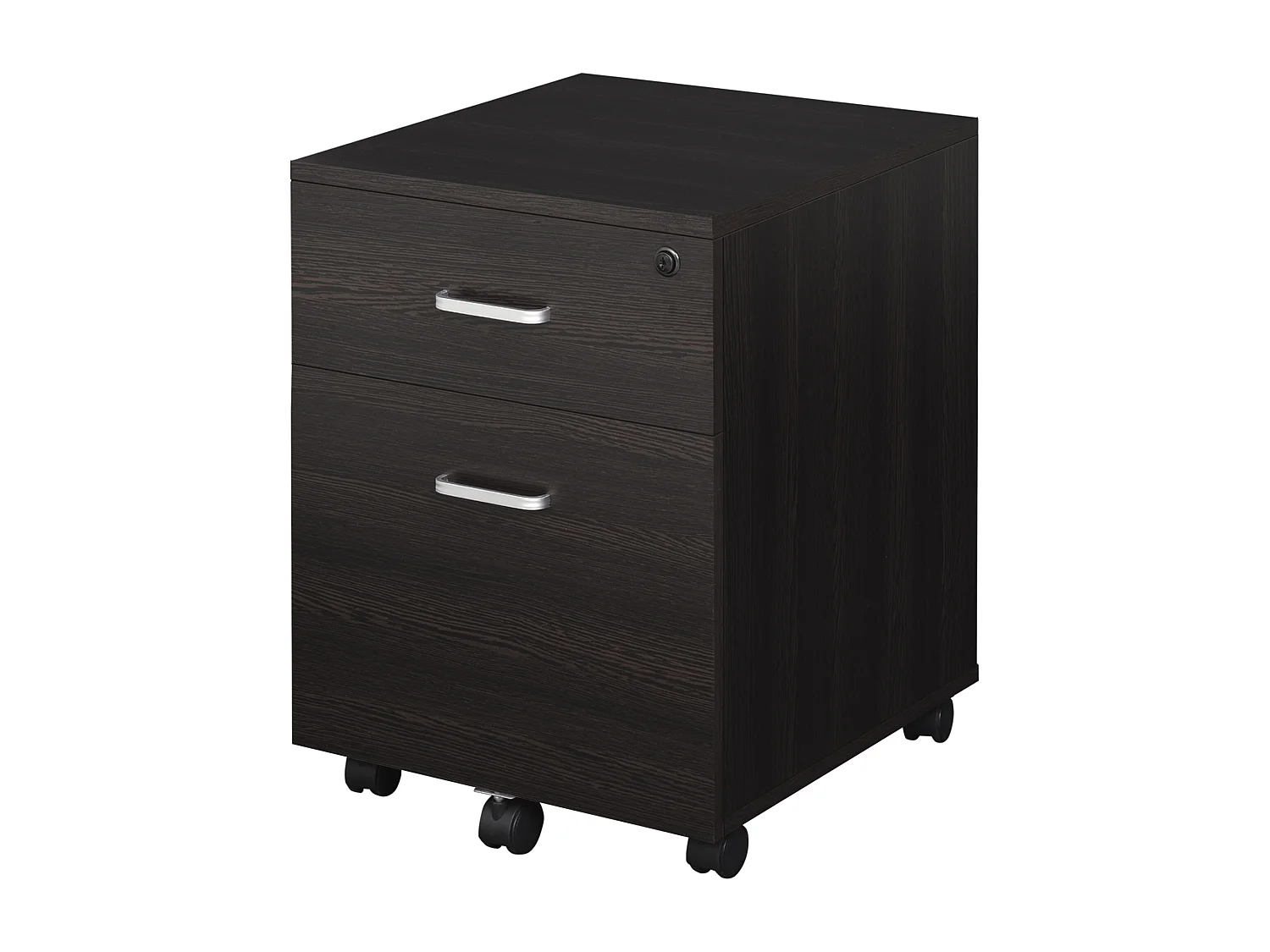 Cassettiera portadocumenti per ufficio con 2 cassetti e serratura