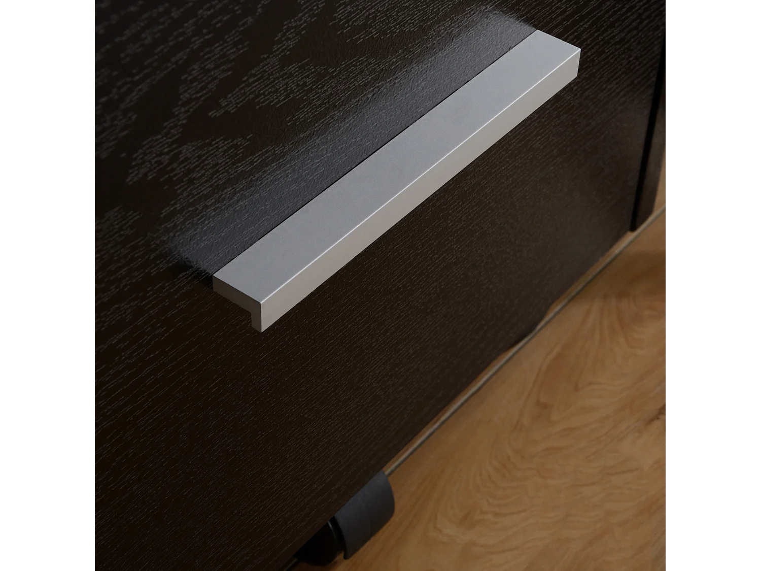 Cassettiera portadocumenti a 3 cassetti con chiavi e 5 ruote nero