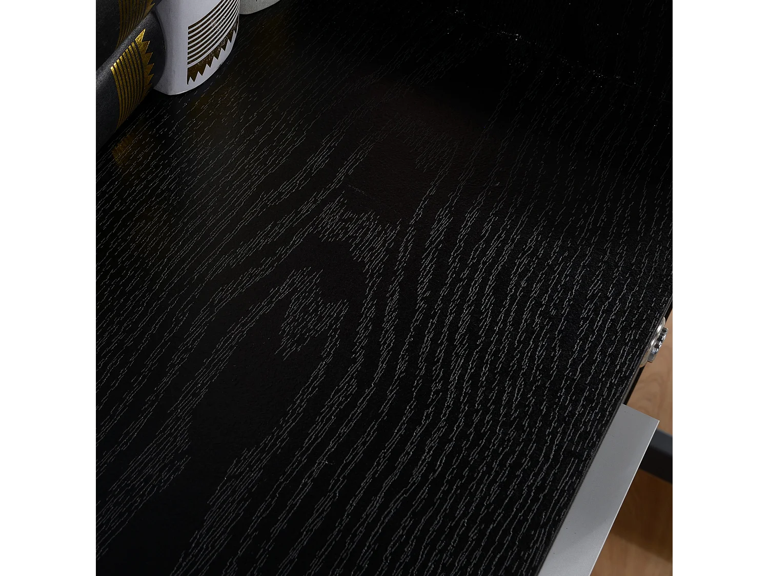 Cassettiera portadocumenti a 3 cassetti con chiavi e 5 ruote nero