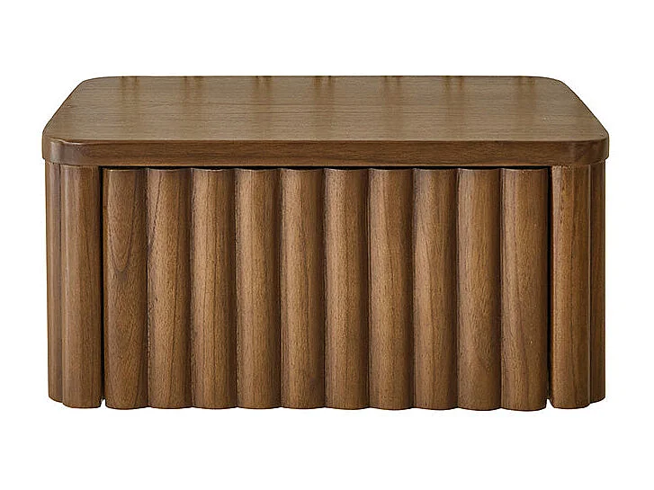 Mesita de noche suspendida de mindi macizo 45 cm