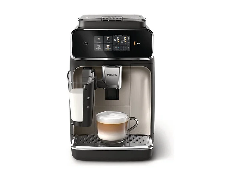 PHILIPS EP2336/40 LatteGo Volautomatische espressomachine 4 dranken Zwart chroom, stille keramische molen