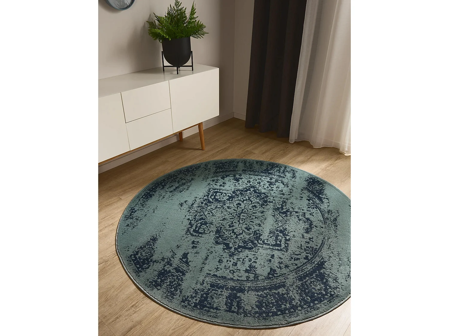 Tapis Suki Turquoise ø 160 cm rond