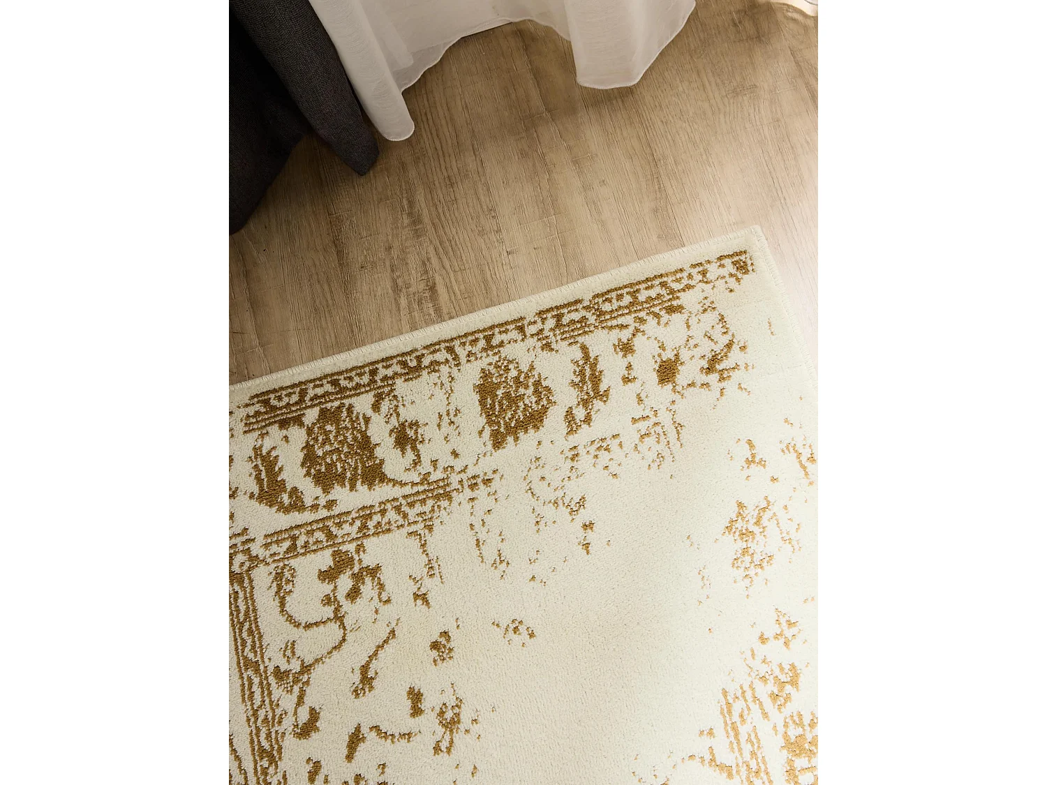 Tapis Suki Crème/Jaune 80x240 cm