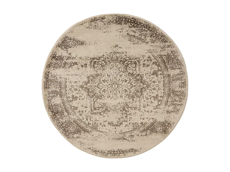 Tapis Suki Crème/Marron ø 160 cm rond