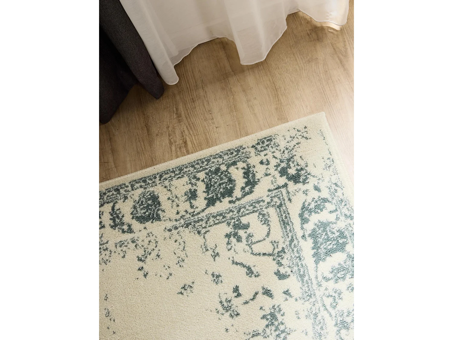 Tapis Suki Crème/Menthe 80x240 cm
