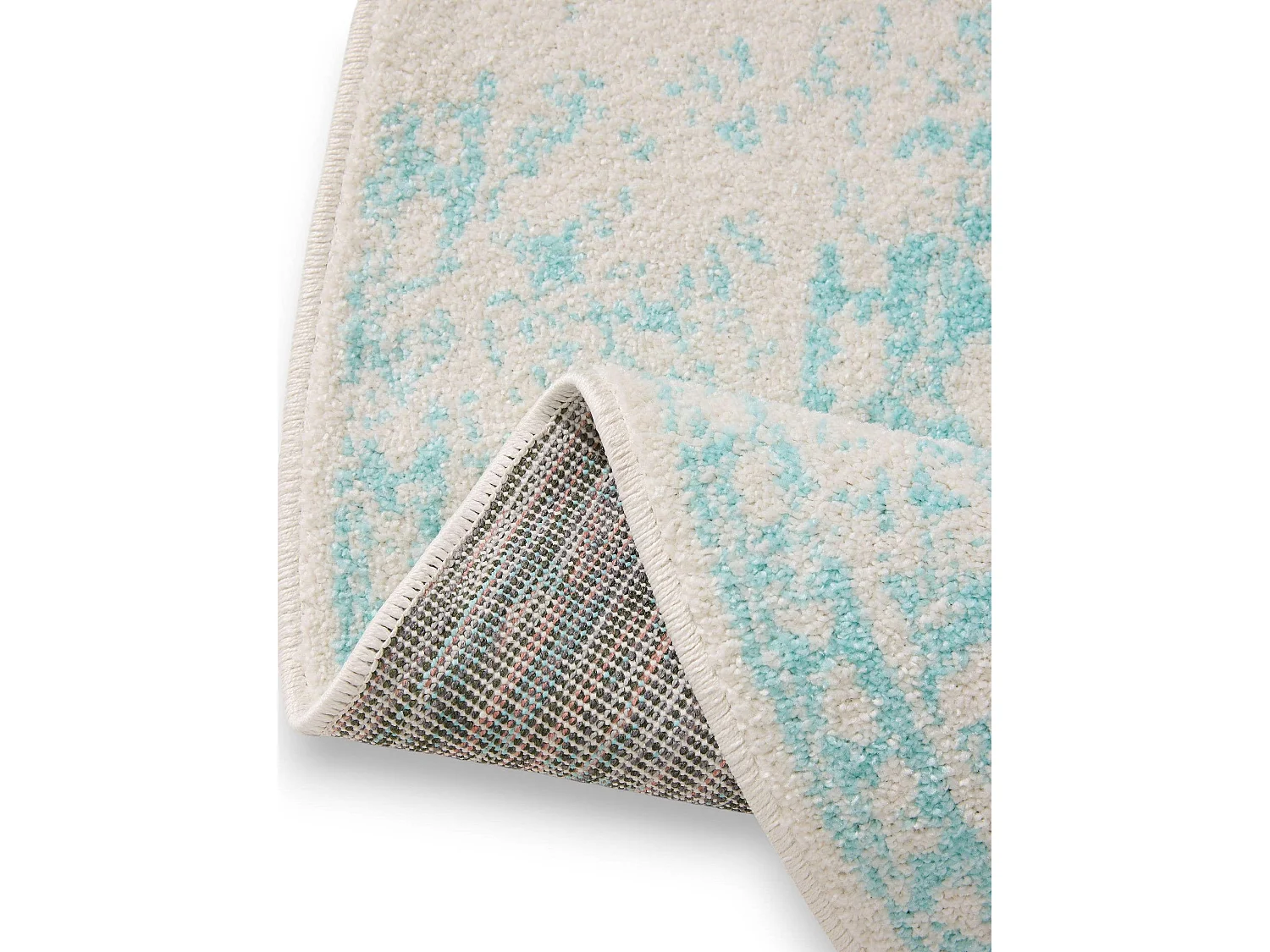 Tapis Sia Crème/Turquoise ø 160 cm rond