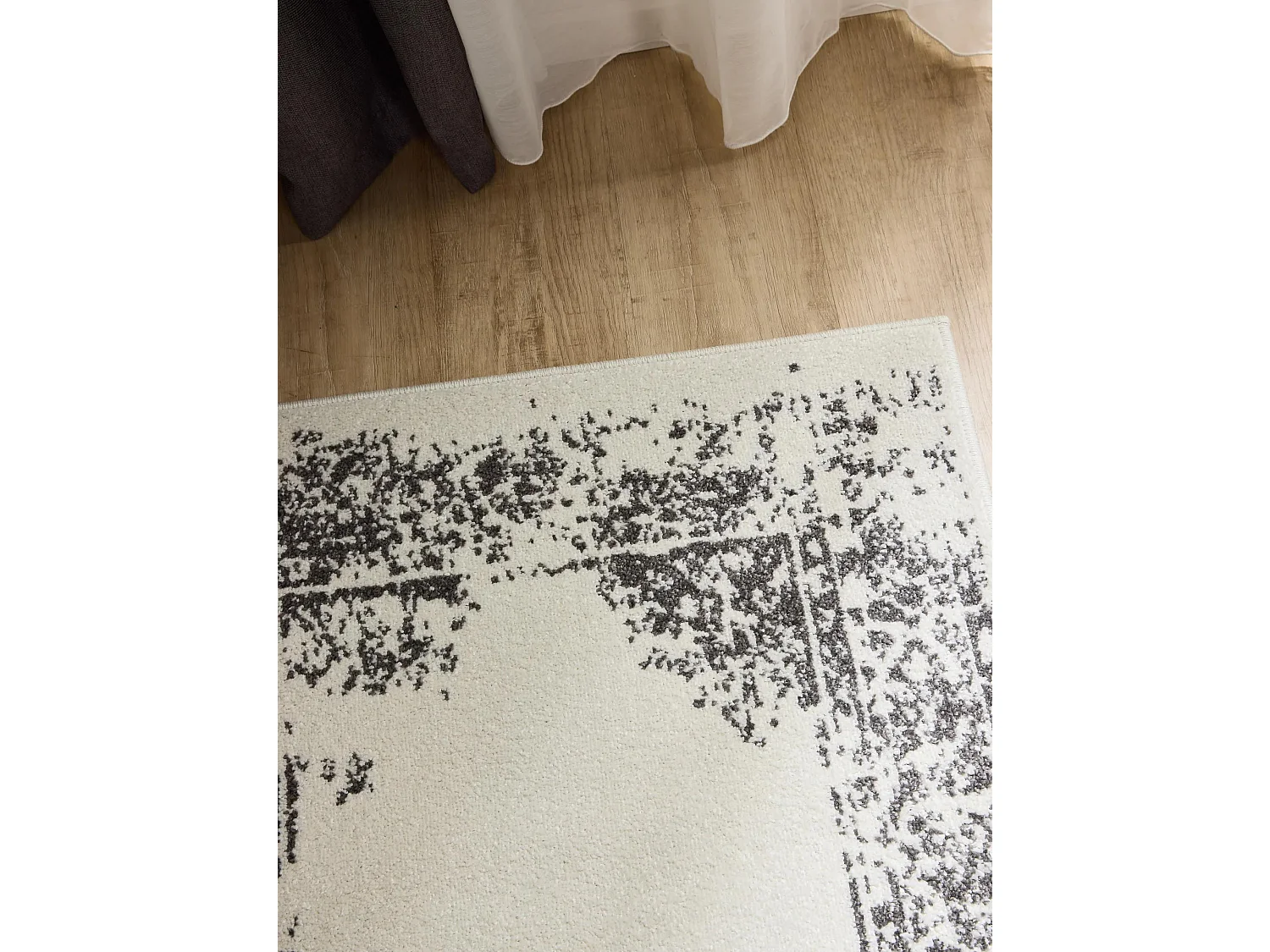 Tapis de couloir Sia Crème/Gris 80x240 cm