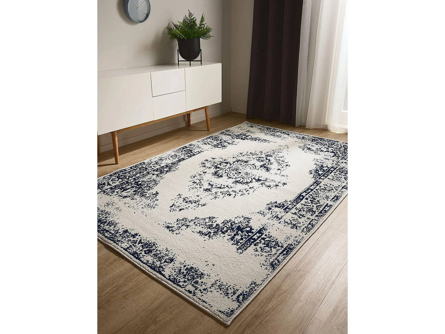 Tapis Sia Crème/Bleu 300x400 cm