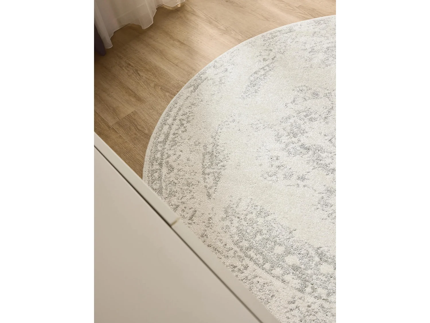 Tapis Sia Crème/Taupe ø 160 cm rond