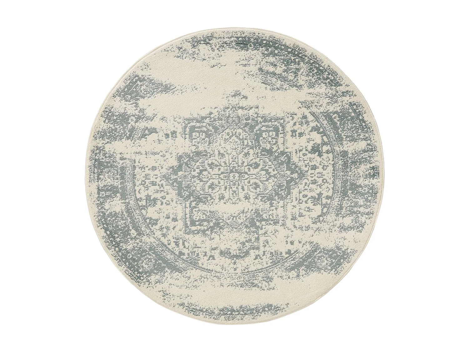 Tapis Suki Crème/Menthe ø 120 cm rond