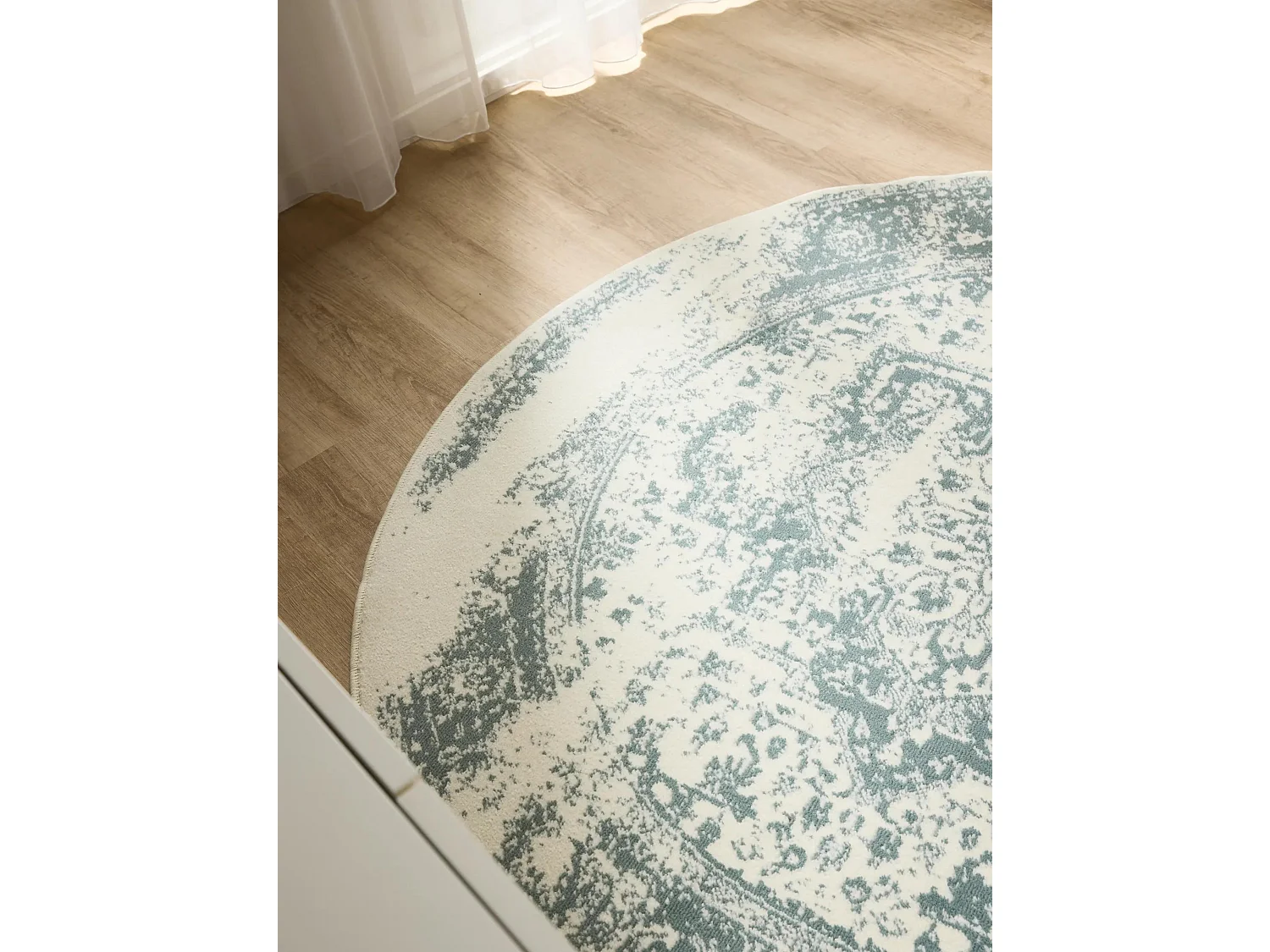 Tapis Suki Crème/Menthe ø 120 cm rond