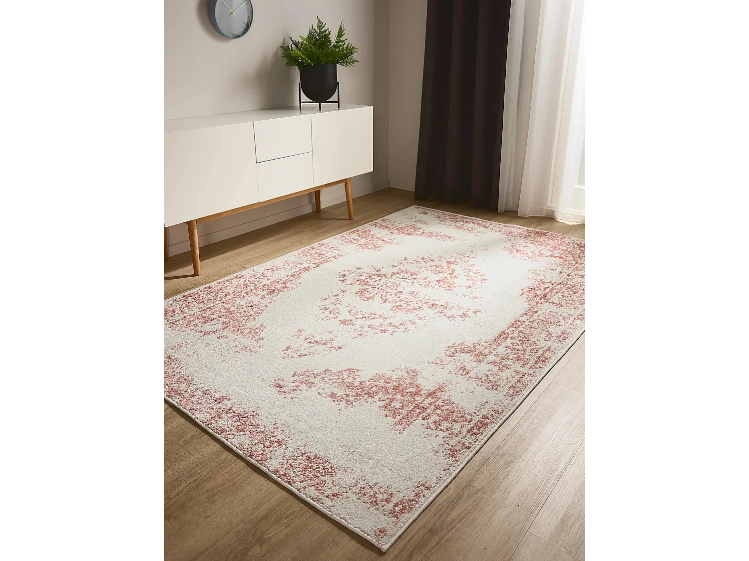 Tapis Sia Crème/Rose 200x300 cm