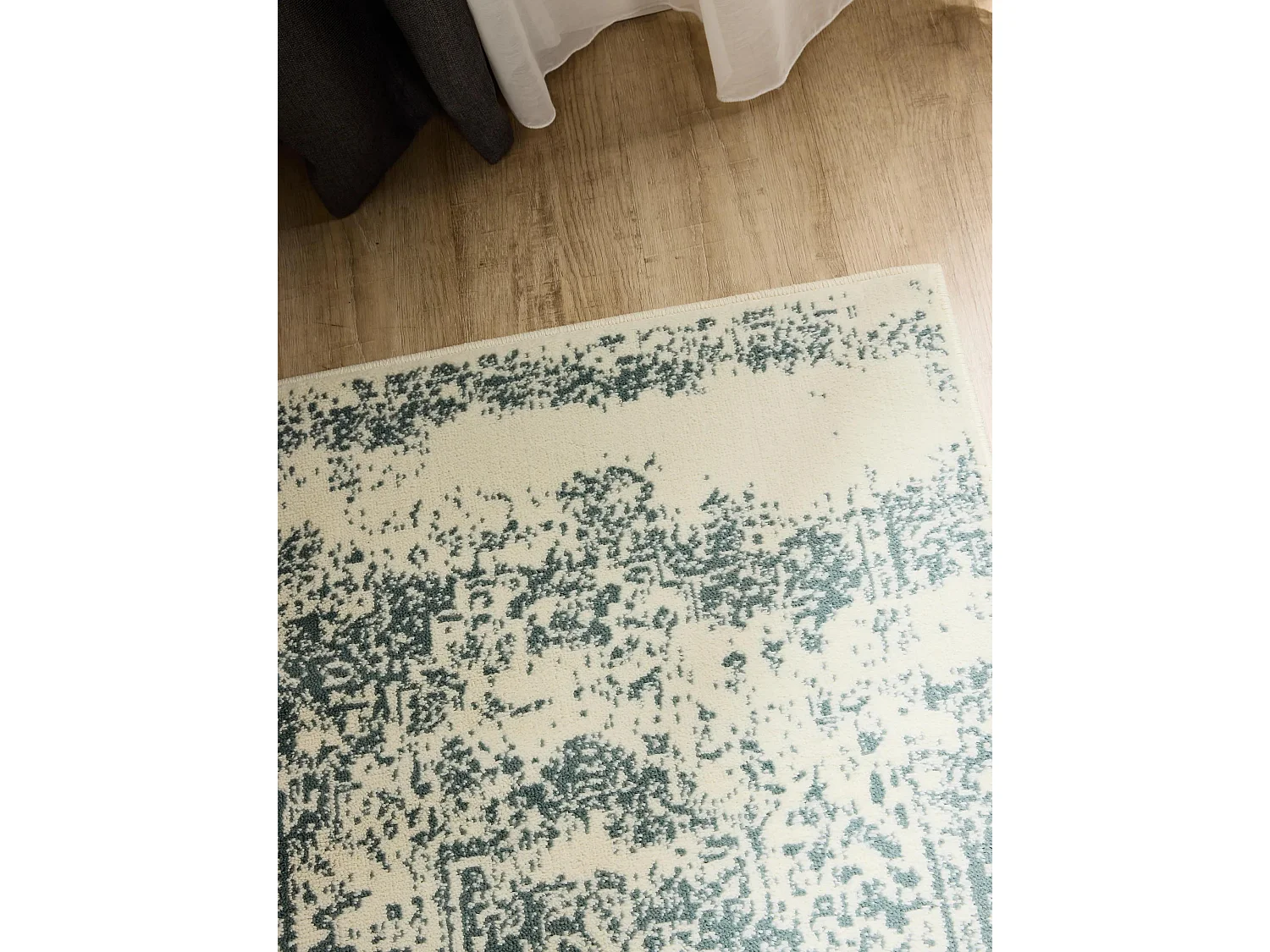 Tapis Suki Crème/Menthe 80x240 cm