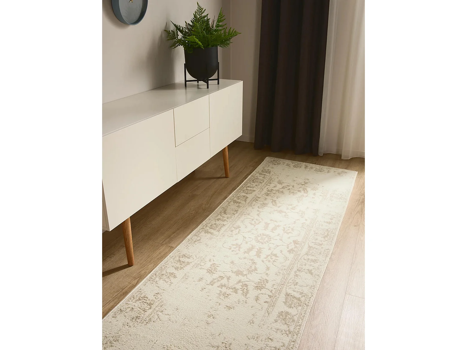 Tapis Suki Crème/Beige 80x240 cm