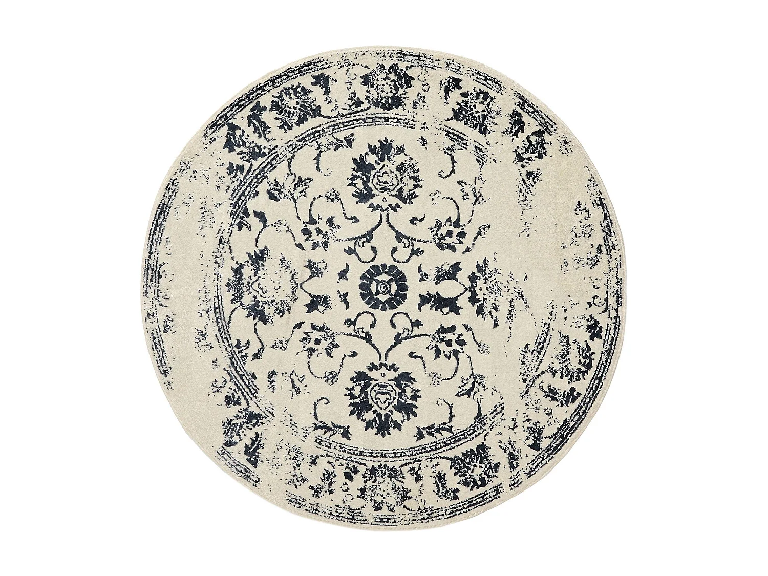 Tapis Suki Crème/Bleu ø 120 cm rond