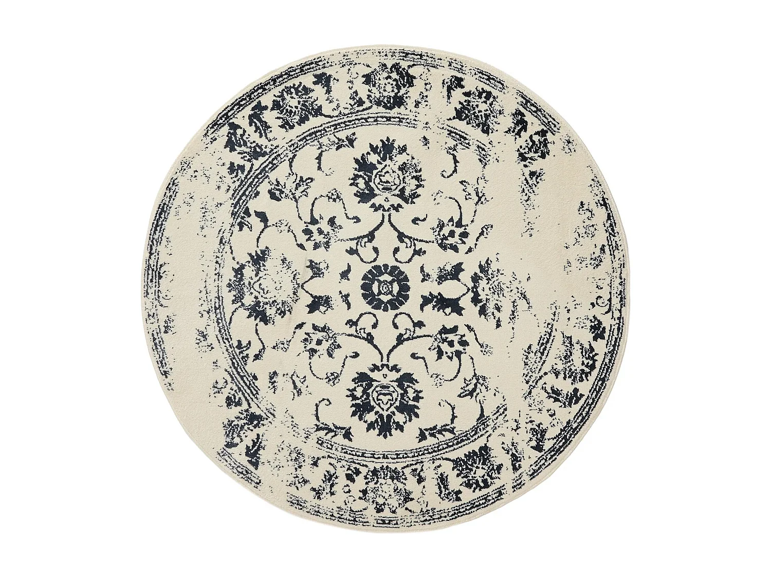 Tapis Suki Crème/Bleu ø 120 cm rond