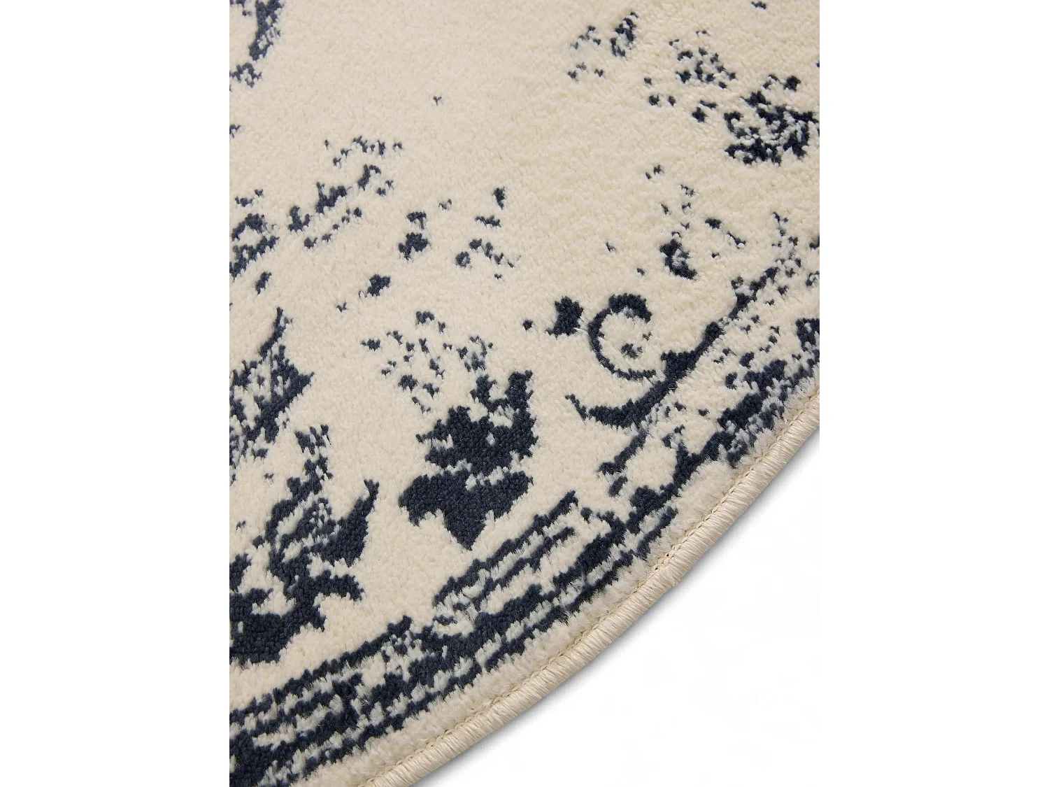 Tapis Suki Crème/Bleu ø 120 cm rond