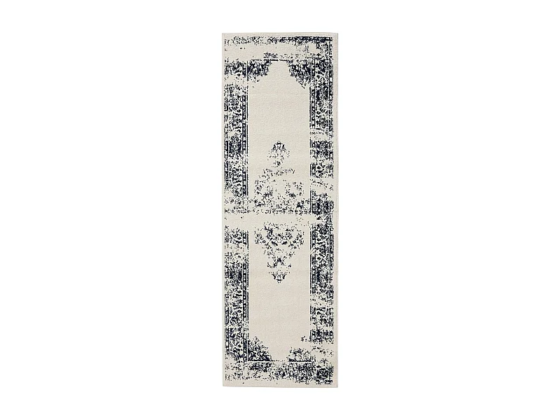 Tapis de couloir Sia Crème/Bleu 80x240 cm
