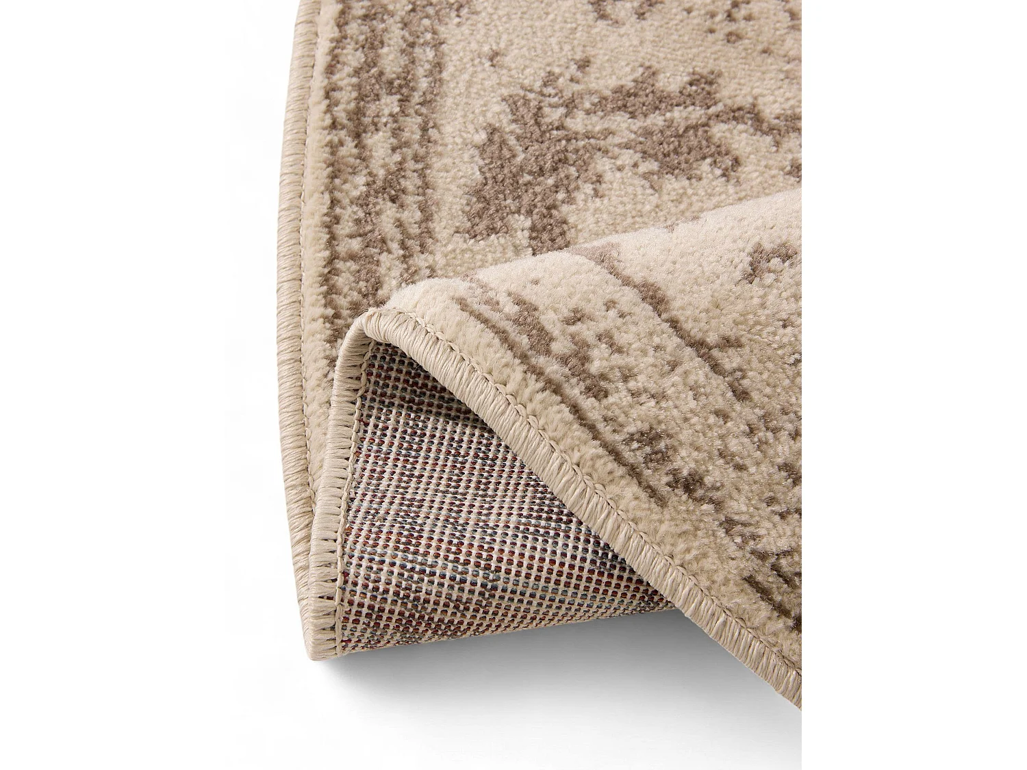 Tapis Suki Crème/Marron ø 120 cm rond