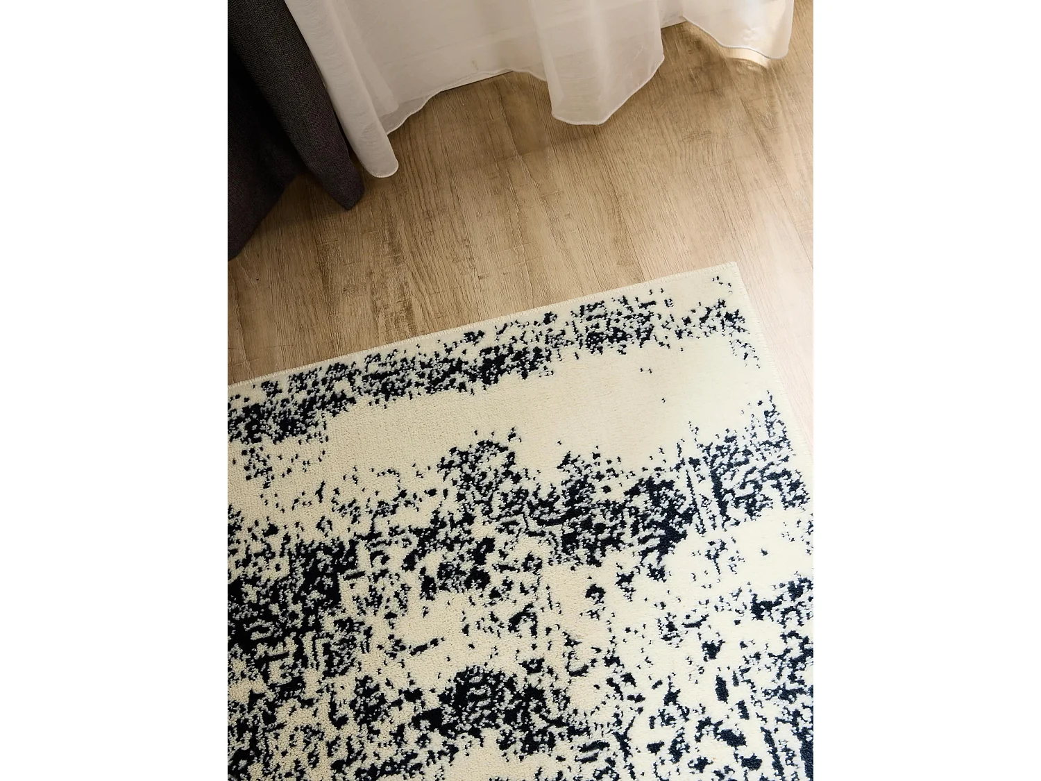 Tapis Suki Crème/Bleu 80x240 cm