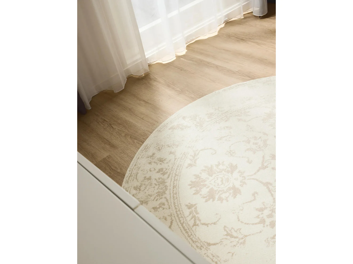 Tapis Suki Crème/Beige ø 120 cm rond