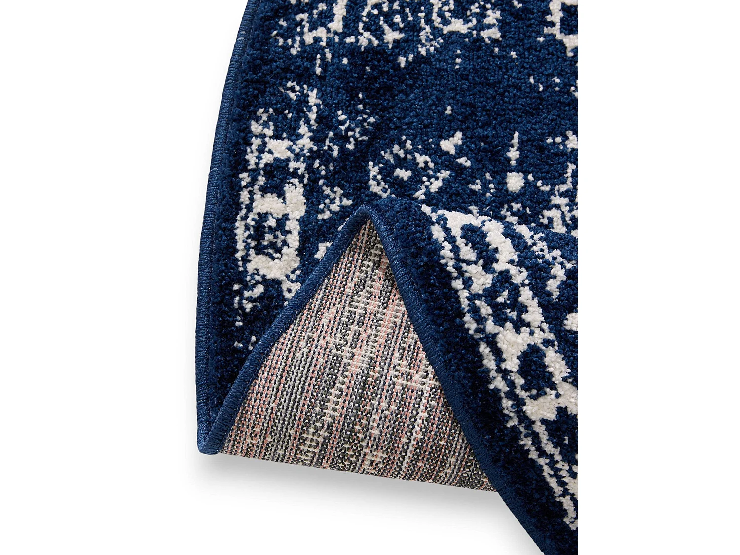 Tapis Sia Bleu ø 120 cm rond