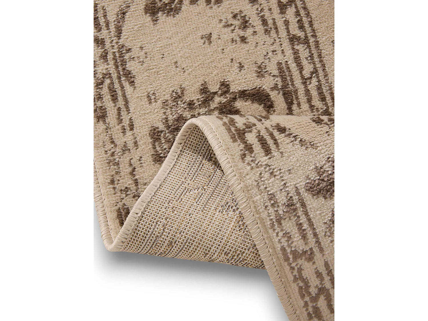 Tapis Suki Crème/Marron 80x240 cm