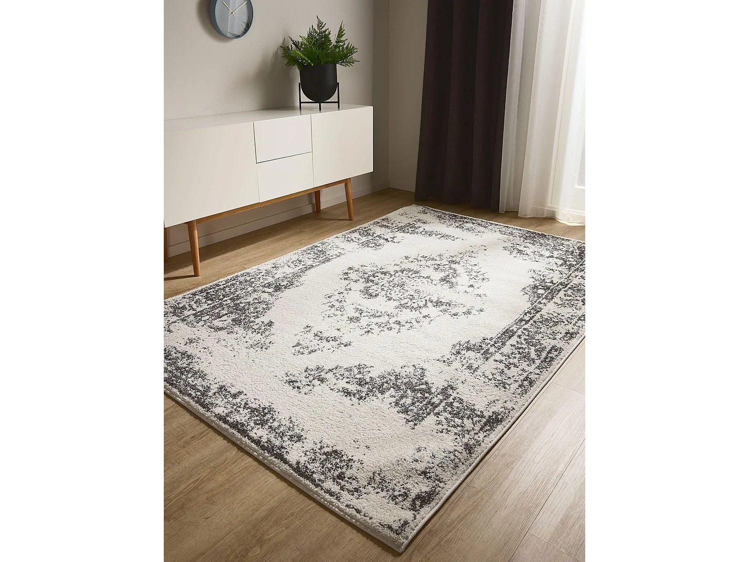 Tapis Sia Crème/Gris 240x340 cm