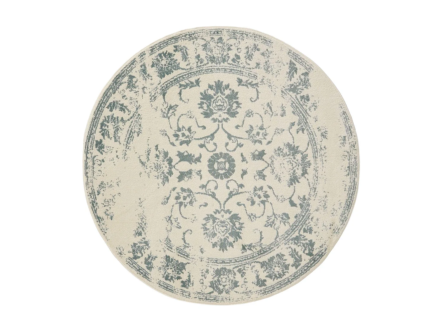 Tapis Suki Crème/Menthe ø 120 cm rond